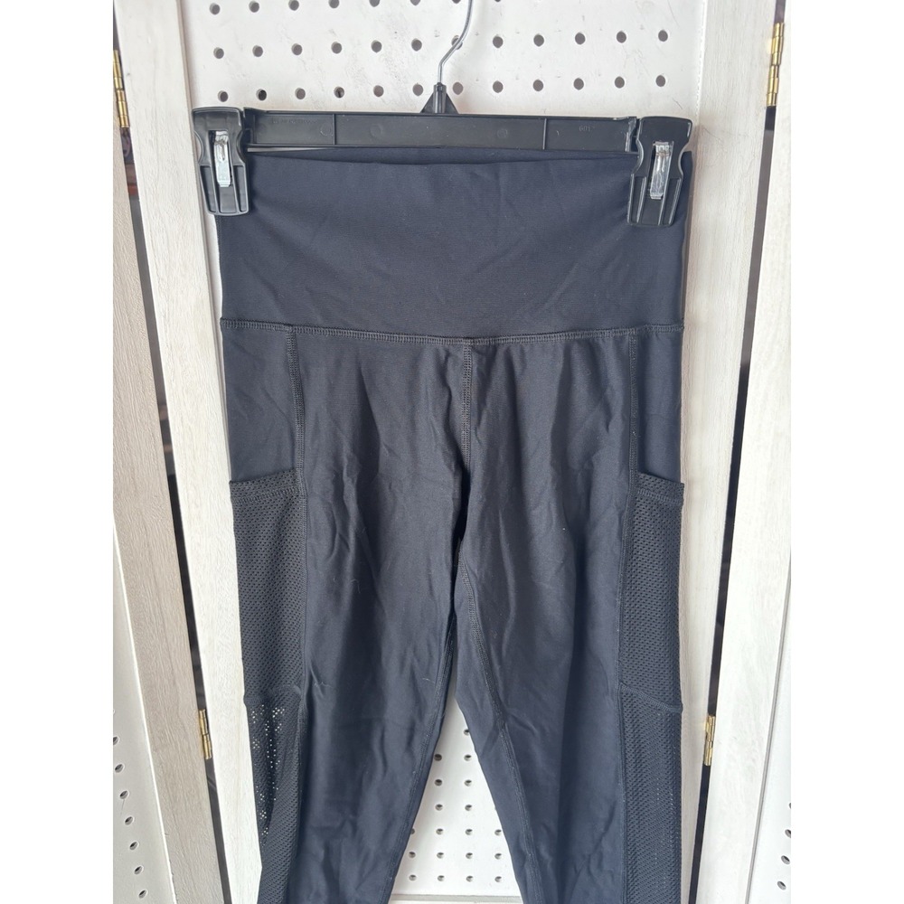 Aerie‎ Leggings Women's Small Black Side Mesh Pocket Athletic Yoga - Picture 3 of 7
